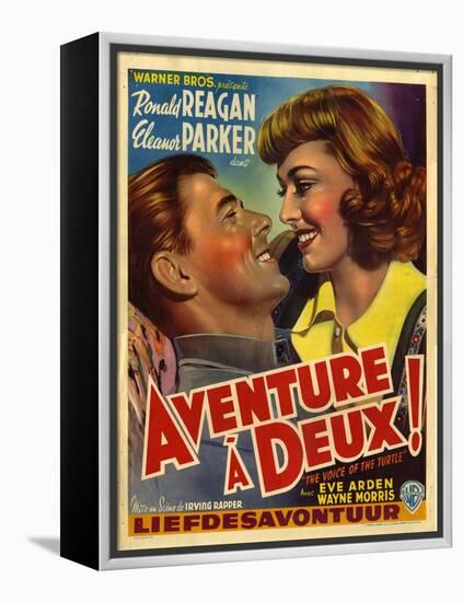 France Adventure for Two, Voice Of The Turtle Film Poster, 1940s-null-Framed Premier Image Canvas