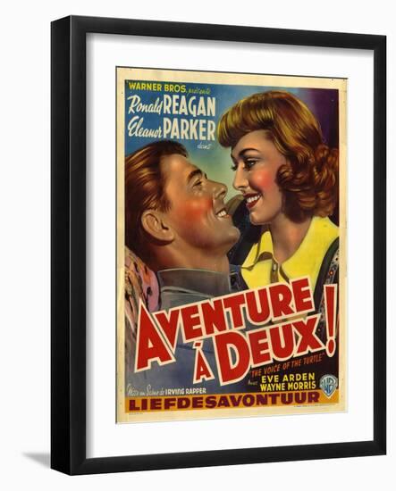 France Adventure for Two, Voice Of The Turtle Film Poster, 1940s-null-Framed Giclee Print