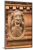 France, Alsace, Colmar. Gargoyle head on the facade of Maison des Tetes.-Janis Miglavs-Mounted Photographic Print