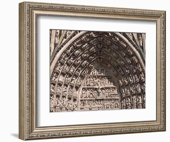 France, Alsace, Strasbourg, portal of Strasbourg Münster.-Roland T. Frank-Framed Photographic Print