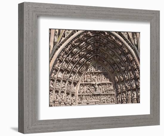 France, Alsace, Strasbourg, portal of Strasbourg Münster.-Roland T. Frank-Framed Photographic Print