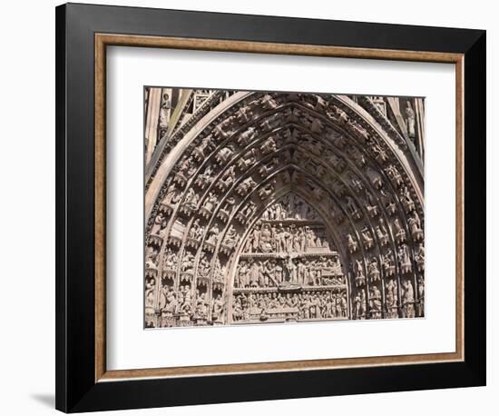 France, Alsace, Strasbourg, portal of Strasbourg Münster.-Roland T. Frank-Framed Photographic Print