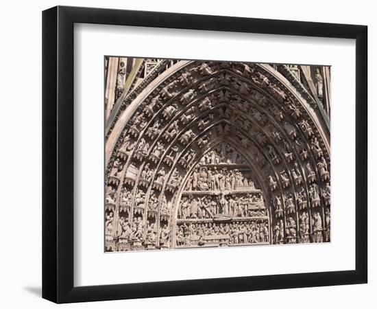 France, Alsace, Strasbourg, portal of Strasbourg Münster.-Roland T. Frank-Framed Photographic Print