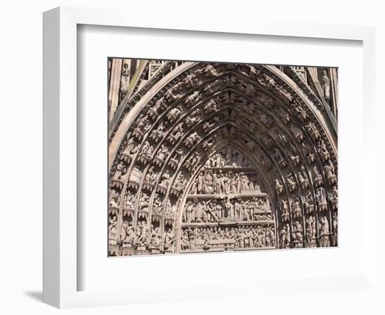 France, Alsace, Strasbourg, portal of Strasbourg Münster.-Roland T. Frank-Framed Photographic Print
