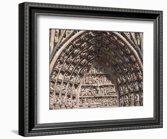 France, Alsace, Strasbourg, portal of Strasbourg Münster.-Roland T. Frank-Framed Photographic Print