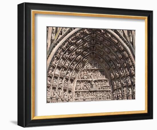 France, Alsace, Strasbourg, portal of Strasbourg Münster.-Roland T. Frank-Framed Photographic Print