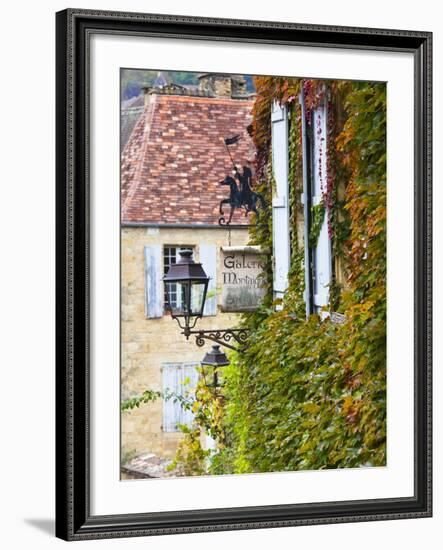 France, Aquitaine Region, Dordogne Department, Sarlat-La-Caneda, Rue Montaigne-Walter Bibikow-Framed Photographic Print