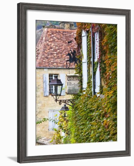 France, Aquitaine Region, Dordogne Department, Sarlat-La-Caneda, Rue Montaigne-Walter Bibikow-Framed Photographic Print