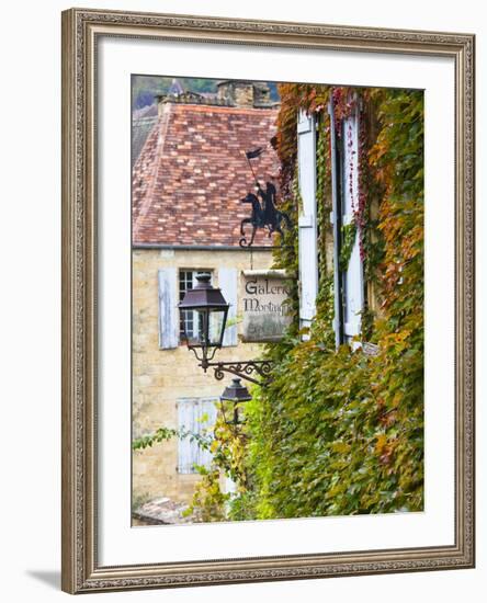 France, Aquitaine Region, Dordogne Department, Sarlat-La-Caneda, Rue Montaigne-Walter Bibikow-Framed Photographic Print