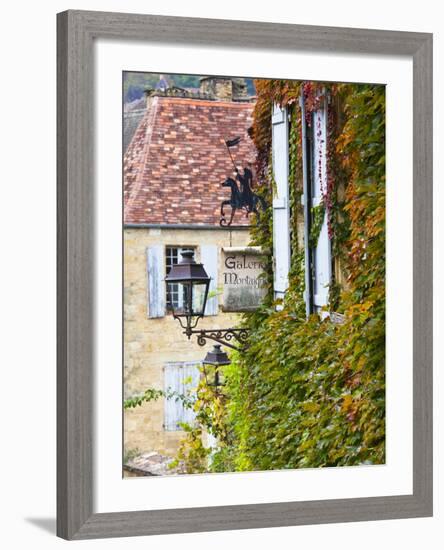 France, Aquitaine Region, Dordogne Department, Sarlat-La-Caneda, Rue Montaigne-Walter Bibikow-Framed Photographic Print