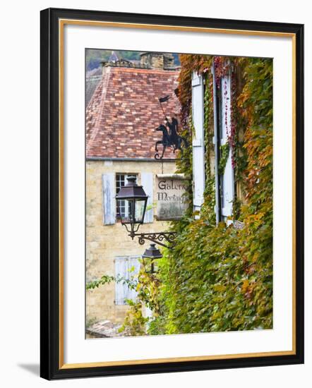 France, Aquitaine Region, Dordogne Department, Sarlat-La-Caneda, Rue Montaigne-Walter Bibikow-Framed Photographic Print