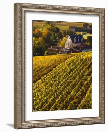 France, Aquitaine Region, Gironde Department, St-Emilion, Wine Town, Unesco-Listed Vineyards-Walter Bibikow-Framed Photographic Print