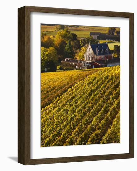 France, Aquitaine Region, Gironde Department, St-Emilion, Wine Town, Unesco-Listed Vineyards-Walter Bibikow-Framed Photographic Print