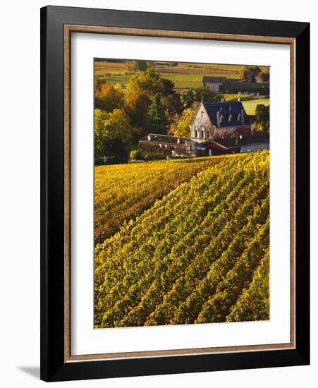 France, Aquitaine Region, Gironde Department, St-Emilion, Wine Town, Unesco-Listed Vineyards-Walter Bibikow-Framed Photographic Print