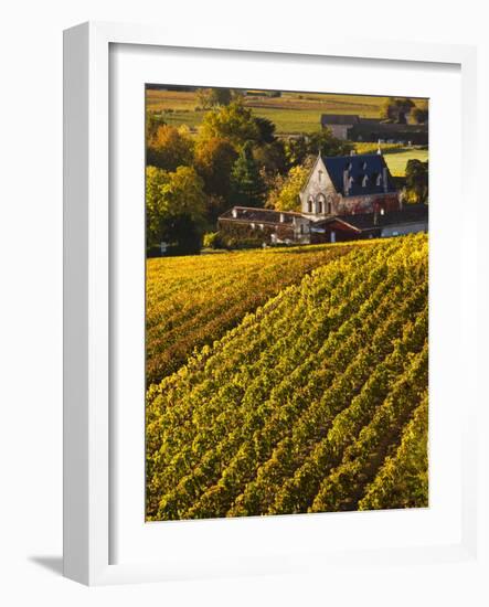 France, Aquitaine Region, Gironde Department, St-Emilion, Wine Town, Unesco-Listed Vineyards-Walter Bibikow-Framed Photographic Print