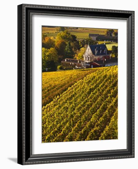 France, Aquitaine Region, Gironde Department, St-Emilion, Wine Town, Unesco-Listed Vineyards-Walter Bibikow-Framed Photographic Print