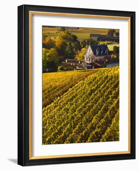 France, Aquitaine Region, Gironde Department, St-Emilion, Wine Town, Unesco-Listed Vineyards-Walter Bibikow-Framed Photographic Print