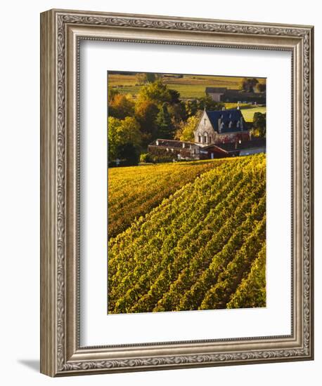 France, Aquitaine Region, Gironde Department, St-Emilion, Wine Town, Unesco-Listed Vineyards-Walter Bibikow-Framed Photographic Print