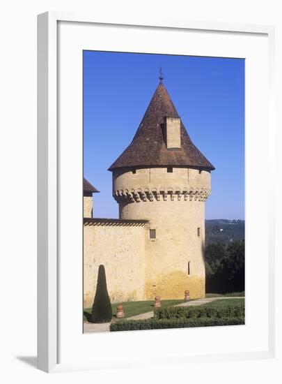 France, Aquitaine, Saint-Leon Sur Vezere, Tower of Renaissance Chabans Castle-null-Framed Giclee Print