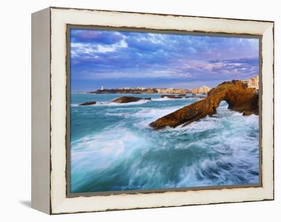 France, Biarritz, Pyrenees-Atlantique, Seascape-Shaun Egan-Framed Premier Image Canvas