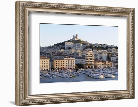 France, Bouches Du Rhone, Marseille. View Overlooking Vieux Port-Kevin Oke-Framed Photographic Print