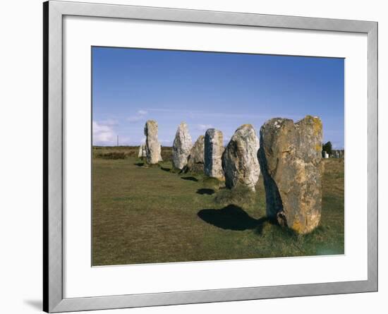 France, Brittany, Carnac, Prehistoric Megalithic Alignments-null-Framed Giclee Print