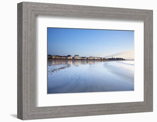 France, Brittany, Saint Malo. the Old and New Town from the Sea.-Ken Scicluna-Framed Photographic Print