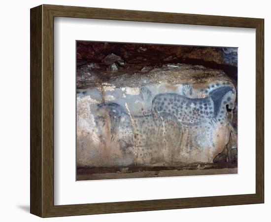 France, Cabrerets, Pech Merle Cave, the Dotted Horse with Black and Red Dotted and Hands-null-Framed Giclee Print