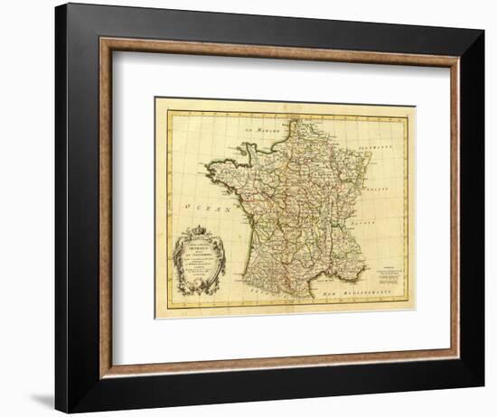 France, carte generale, c.1786-Rigobert Bonne-Framed Art Print