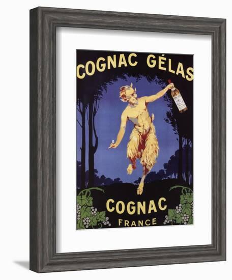 France - Cognac Gelas Promotional Poster-Lantern Press-Framed Art Print