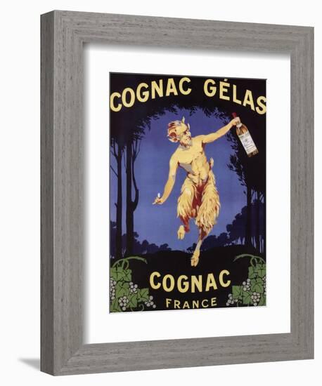 France - Cognac Gelas Promotional Poster-Lantern Press-Framed Art Print