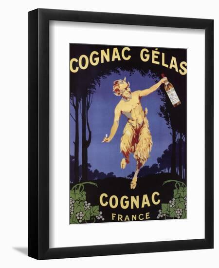 France - Cognac Gelas Promotional Poster-Lantern Press-Framed Art Print