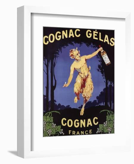 France - Cognac Gelas Promotional Poster-Lantern Press-Framed Art Print