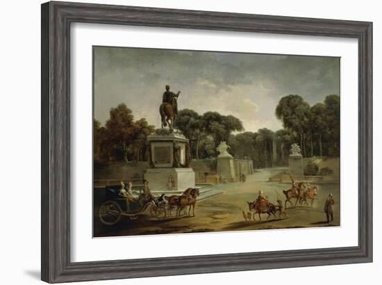 France, Entrance to Tuileries Palace in Paris in around 1775-null-Framed Giclee Print