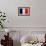 France Flag Design with Wood Patterning - Flags of the World Series-Philippe Hugonnard-Framed Art Print displayed on a wall