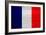 France Flag Design with Wood Patterning - Flags of the World Series-Philippe Hugonnard-Framed Art Print