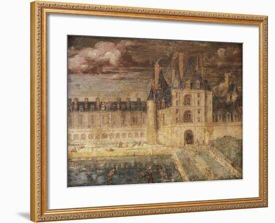 France, Fontainebleau Castle by Giovan Battista Di Jacopo, known as Rosso Fiorentino-null-Framed Giclee Print