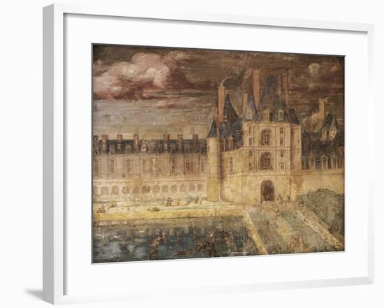 France, Fontainebleau Castle by Giovan Battista Di Jacopo, known as Rosso Fiorentino-null-Framed Giclee Print