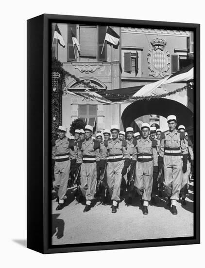 France Foreign Legionnaires Marching at Palace Square During the Jubilee Celebrations-Hans Wild-Framed Premier Image Canvas
