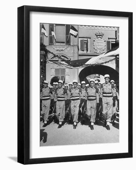 France Foreign Legionnaires Marching at Palace Square During the Jubilee Celebrations-Hans Wild-Framed Photographic Print