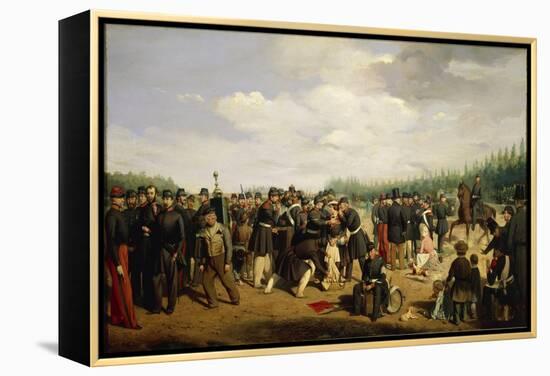 France, French National Guard, Painting by Arsene Hurtel, 1849-null-Framed Premier Image Canvas