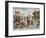 France, French Revolution, Caricature of Emigrants Crossing the Rhine-null-Framed Giclee Print