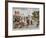 France, French Revolution, Caricature of Emigrants Crossing the Rhine-null-Framed Giclee Print