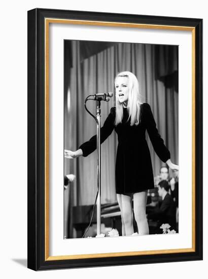 France Gall Singing-Sergio del Grande-Framed Giclee Print