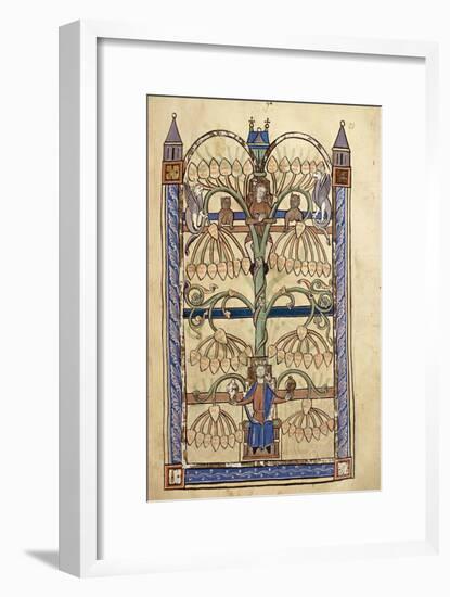 France, Genealogical Tree of the Virgin Mary, Miniature from the Manuscript Speculum Virginae-null-Framed Giclee Print