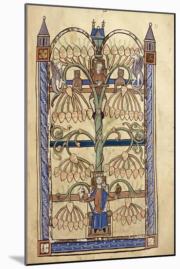 France, Genealogical Tree of the Virgin Mary, Miniature from the Manuscript Speculum Virginae-null-Mounted Giclee Print