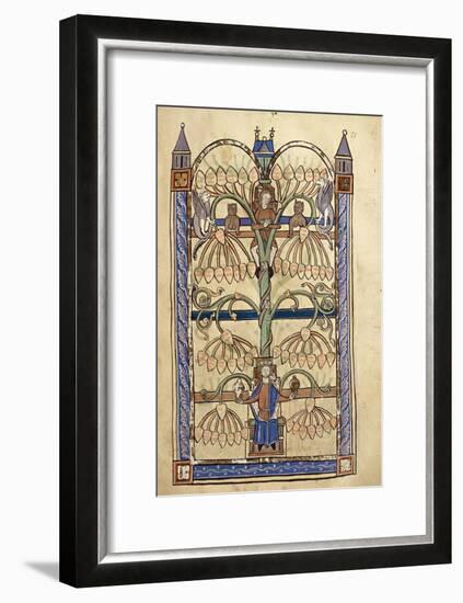 France, Genealogical Tree of the Virgin Mary, Miniature from the Manuscript Speculum Virginae-null-Framed Giclee Print