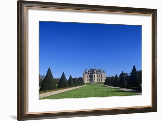 France, Ile-De-France, Main Façade and Garden of 15th Century Sceaux Castle-null-Framed Giclee Print