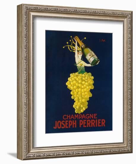 France - Joseph Perrier Champagne Promotional Poster-Lantern Press-Framed Art Print