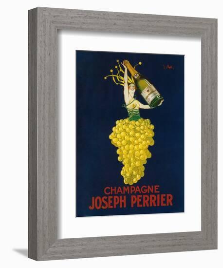 France - Joseph Perrier Champagne Promotional Poster-Lantern Press-Framed Art Print